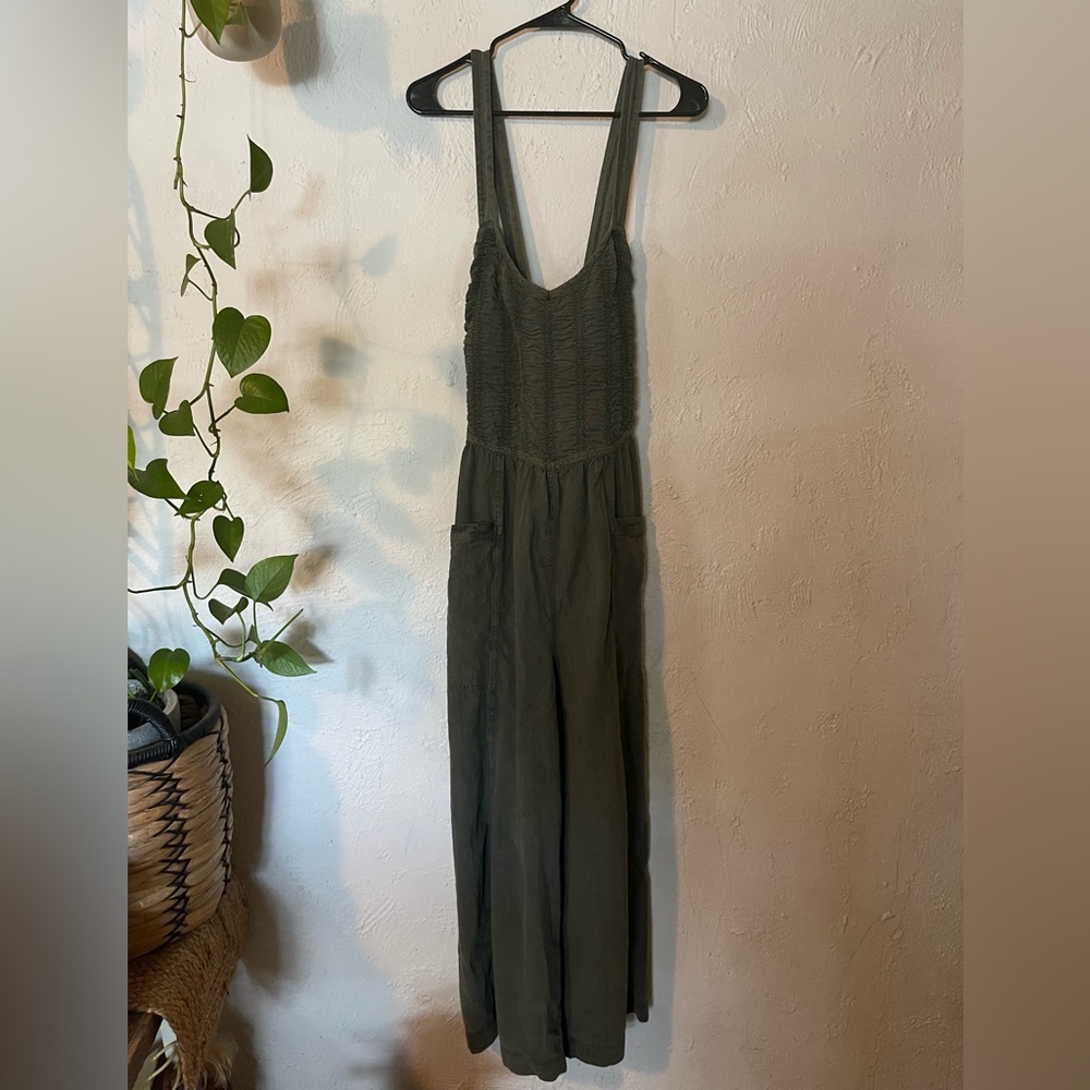 Free People Women's Olive Green Jumpsuit - Picture 5 of 13
